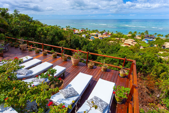 La vue d'une terrasse en martinique