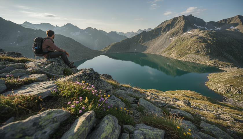 partez à l'aventure alpine en découvrant le lac lioson depuis le sommet du pic chaussy. une randonnée spectaculaire entre nature sauvage et panoramas à couper le souffle.