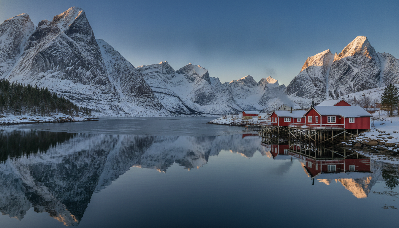 partez pour une évasion hivernale unique et vivez la magie d'un road-trip inoubliable aux îles lofoten, entre paysages enneigés, fjords spectaculaires et aurores boréales.