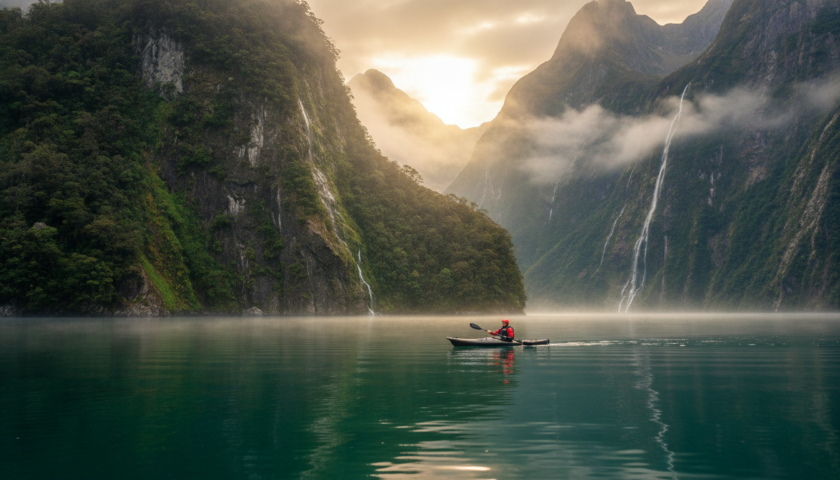 découvrez mon aventure immersive en kayak au cœur du spectaculaire milford sound, une exploration inoubliable des fjords majestueux de nouvelle-zélande.