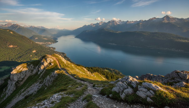 partez à l'aventure avec une randonnée spectaculaire à la pointe de talamarche et profitez d'une vue imprenable sur le lac d'annecy pour une expérience inoubliable en pleine nature.