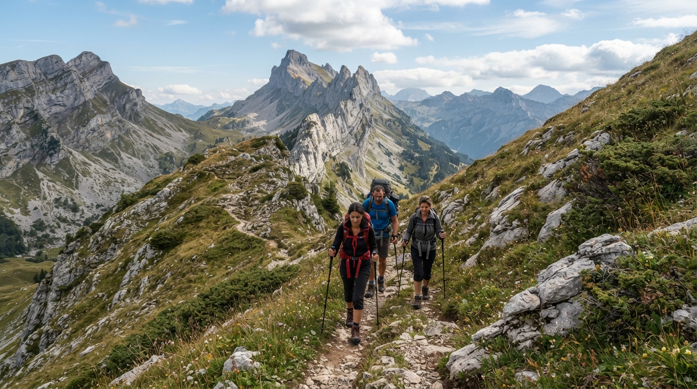 partez pour un mini-trek dans le chablais, entre l’ascension des cornettes de bise et la découverte de la dent d’oche, au cœur de paysages alpins grandioses.